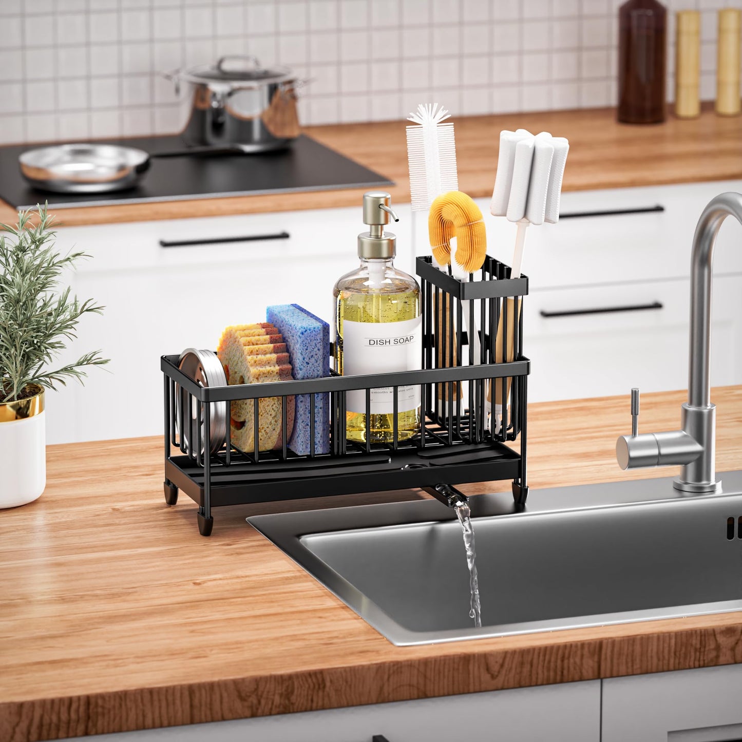 Cisily Kitchen Sink Caddy Organizer – Black