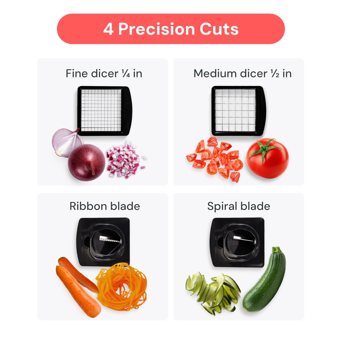 Fullstar Pro Vegetable Chopper & Spiralizer – White