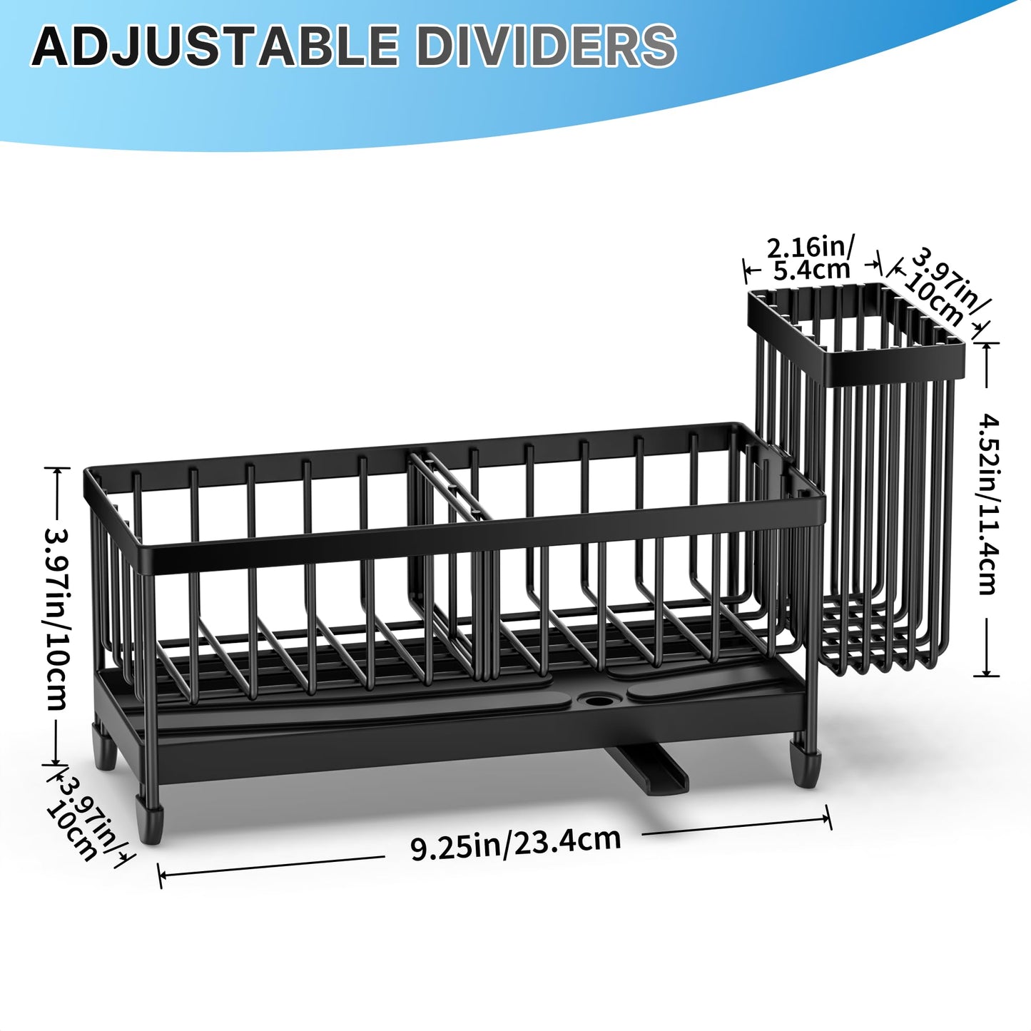 Cisily Kitchen Sink Caddy Organizer – Black
