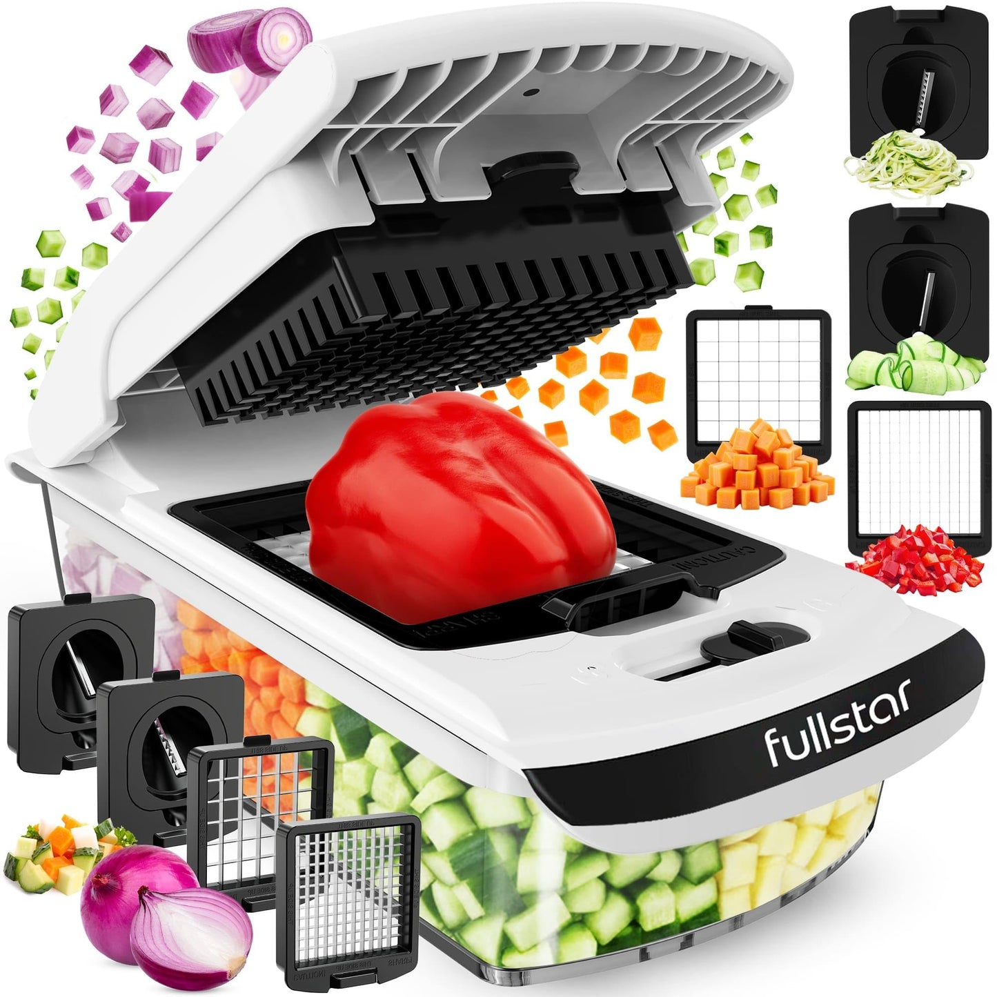 Fullstar Pro Vegetable Chopper & Spiralizer – White